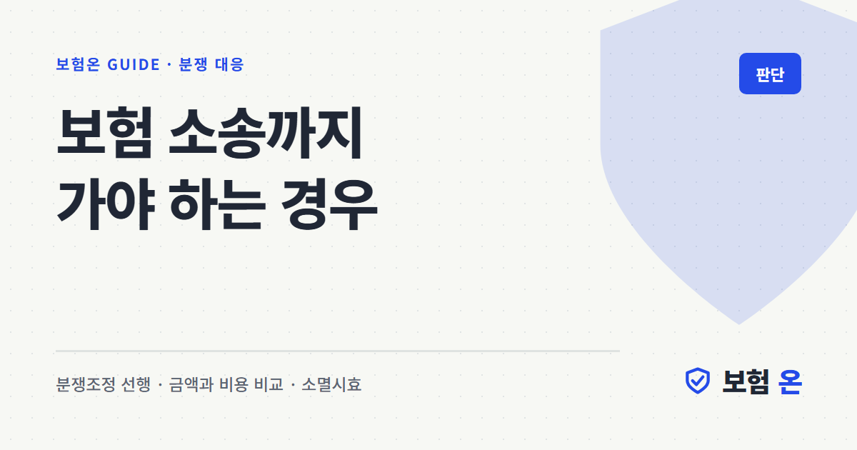 보험 소송까지 가야 하는 경우