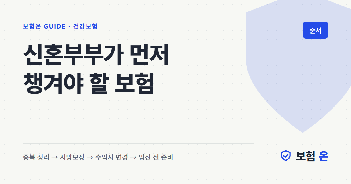 신혼부부가 먼저 챙겨야 할 보험