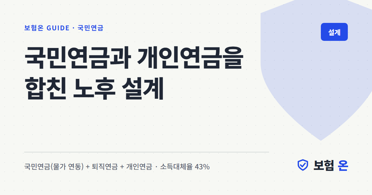 국민연금과 개인연금을 합친 노후 설계