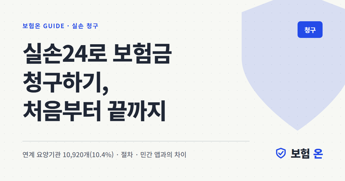 실손24로 보험금 청구하기, 처음부터 끝까지